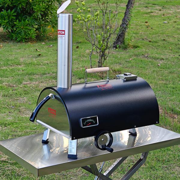 12" Wood Pellet Portable Outdoor Pizza Oven Includes Pizza Stone Peel Scraper