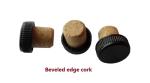 Synthetic cork T-cap stopper wiht bevelled edge